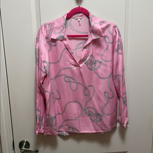 ESQUALO Pink Rope Pattern Blouse - Picture 1 of 4
